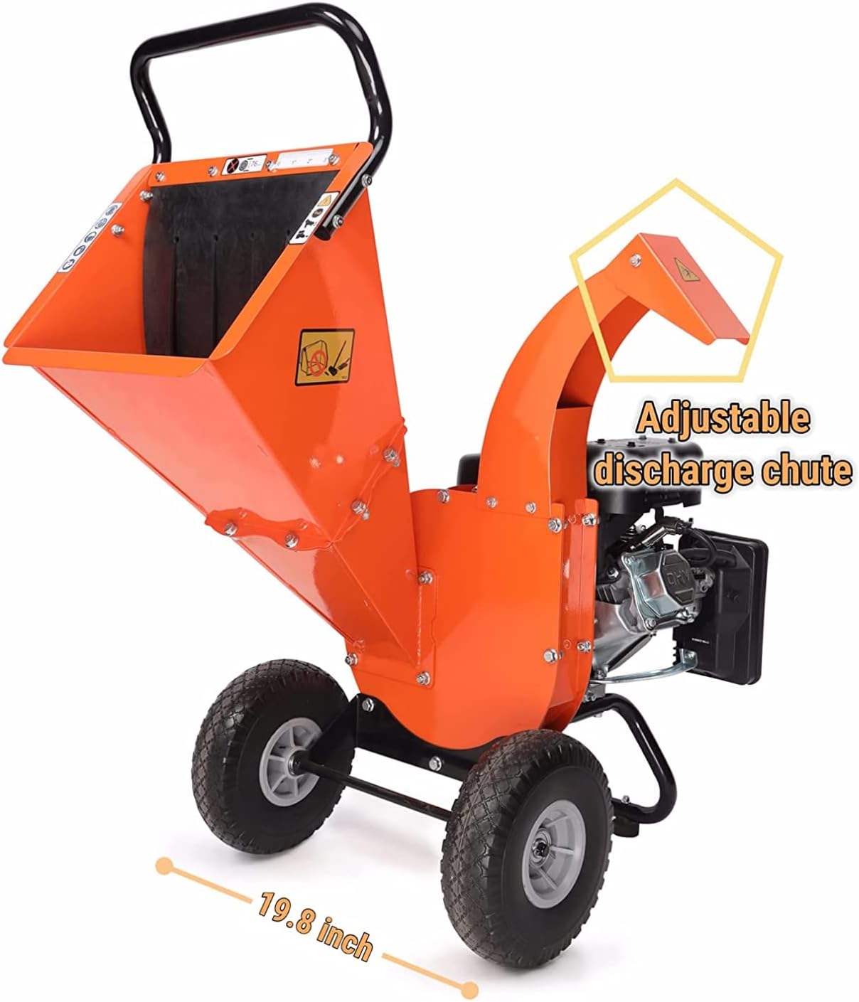 EFCUT C30 Mini Wood Chipper Shredder Mulcher, 7 HP 212cc Gasoline Engine, 3" Max Wood Diameter, 15:1 Waste Reduction Ratio, 1-Year Warranty After Product Registration