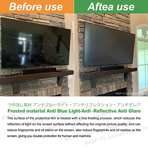 KIOP Anti Glare Out Blue Light Anti Scratch TV Screen Protector for 32~75 Inch Multi-Function Matte TV Screen Protector Film for Samsung,Sony,Sharp, Hitachi,Hisense, LG, TCL Etc