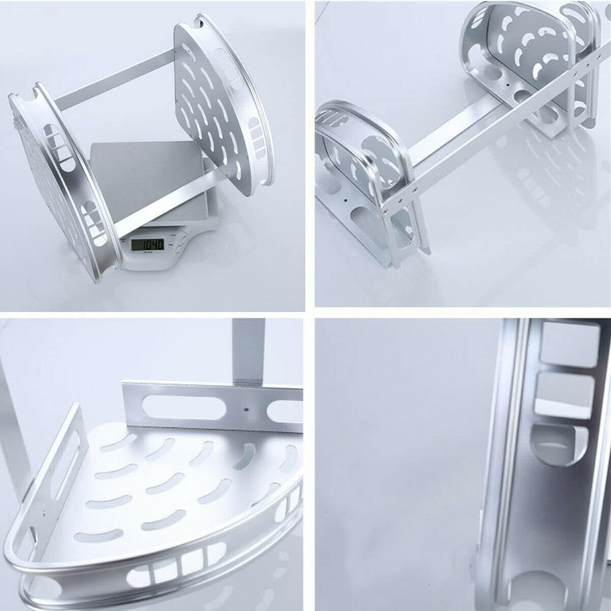 CHISECHUR Shower Caddy Shelf Bathroom Corner Bath Storage Holder Organizer Triangular Rack