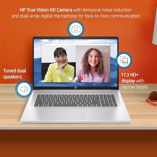 HP 2024 Newest 17 Laptop for Business and Students, 17.3" HD+ Display, AMD Ryzen 5 7530U(Beats i7-1165G7), 64GB RAM, 2TB SSD, Wi-Fi 6, BrightView, HD Webcam, Windows 11 Pro, with Cefesfy Design Mouse