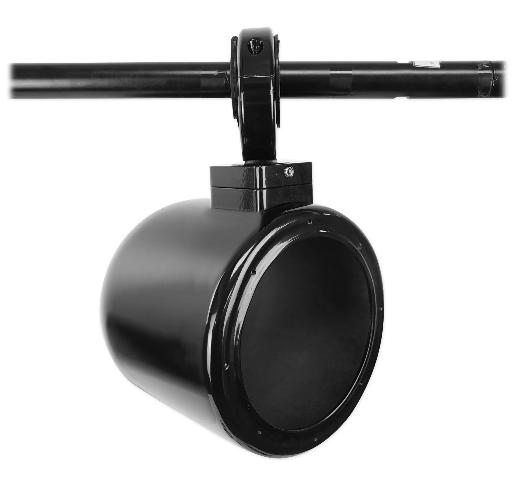 (2) Rockville 5.25" 360° Swivel Black Aluminum Surface Mount Boat Speakers