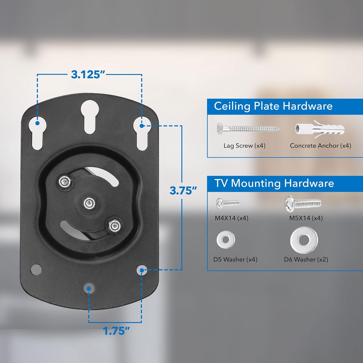 Mount-It! Flip Down TV and Monitor Mount | Ceiling Kitchen Overhead and Under Cabinet Mount | Fits Flat Screens 13 15 17 19 21.5 24 27 32 37 Inches | VESA Compatible 75 - 200 | Height Adjustable