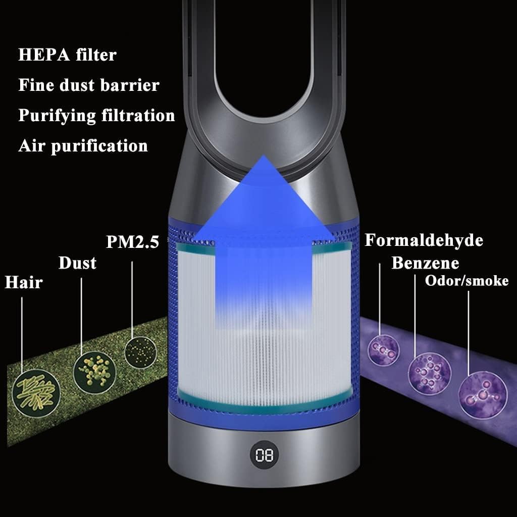 Electric Fan Bladeless Tower Fan, Cooling and Heating Dual-use Vertical Air Conditioning Fan, 80° Oscillating Fan with Remote Cool