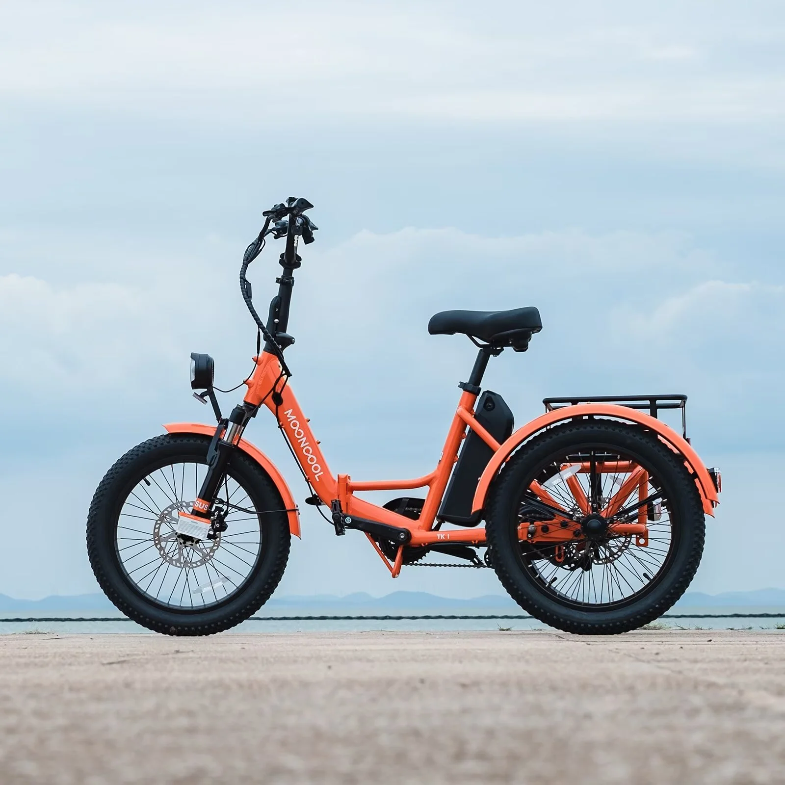 MOPHOTO 16MPH 500W 48V 14.5Ah 20" Electric Folding Tricycle for Women, Electric Motorized Tricycle Adult, Fat Tire 3 Wheel Electric Bikes, Step-Thru 1-Speed Electric Trike for Senior, Men - Curated Treasures Market