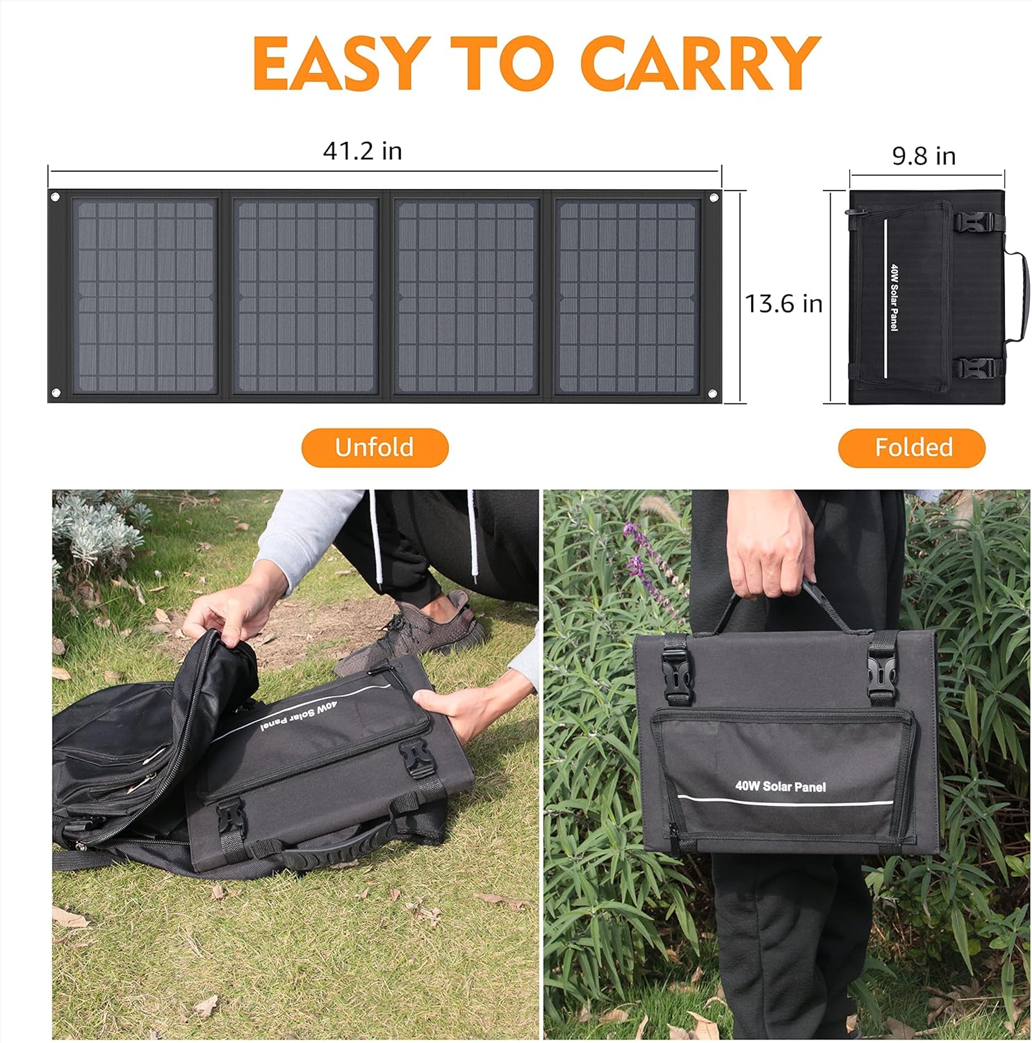 Portable Solar Generator, 300W Portable Power Station with Foldable 40W Solar Panel, 110V Pure Sine Wave, 296Wh 80000mAh Lithium Battery Pack with DC AC Outlet for Home Use RV Outdoor Camping