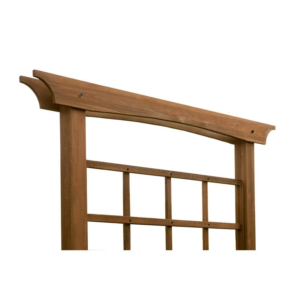 New England Arbors Heartwood 81 in. Wood Trellis, Browns / Tans
