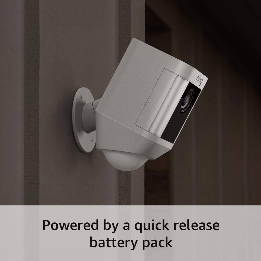 Ring Spotlight Cam Battery HD Security Camera with Built Two-Way Talk and A Siren Alarm Works with Alexa Black / Device Only / 2
