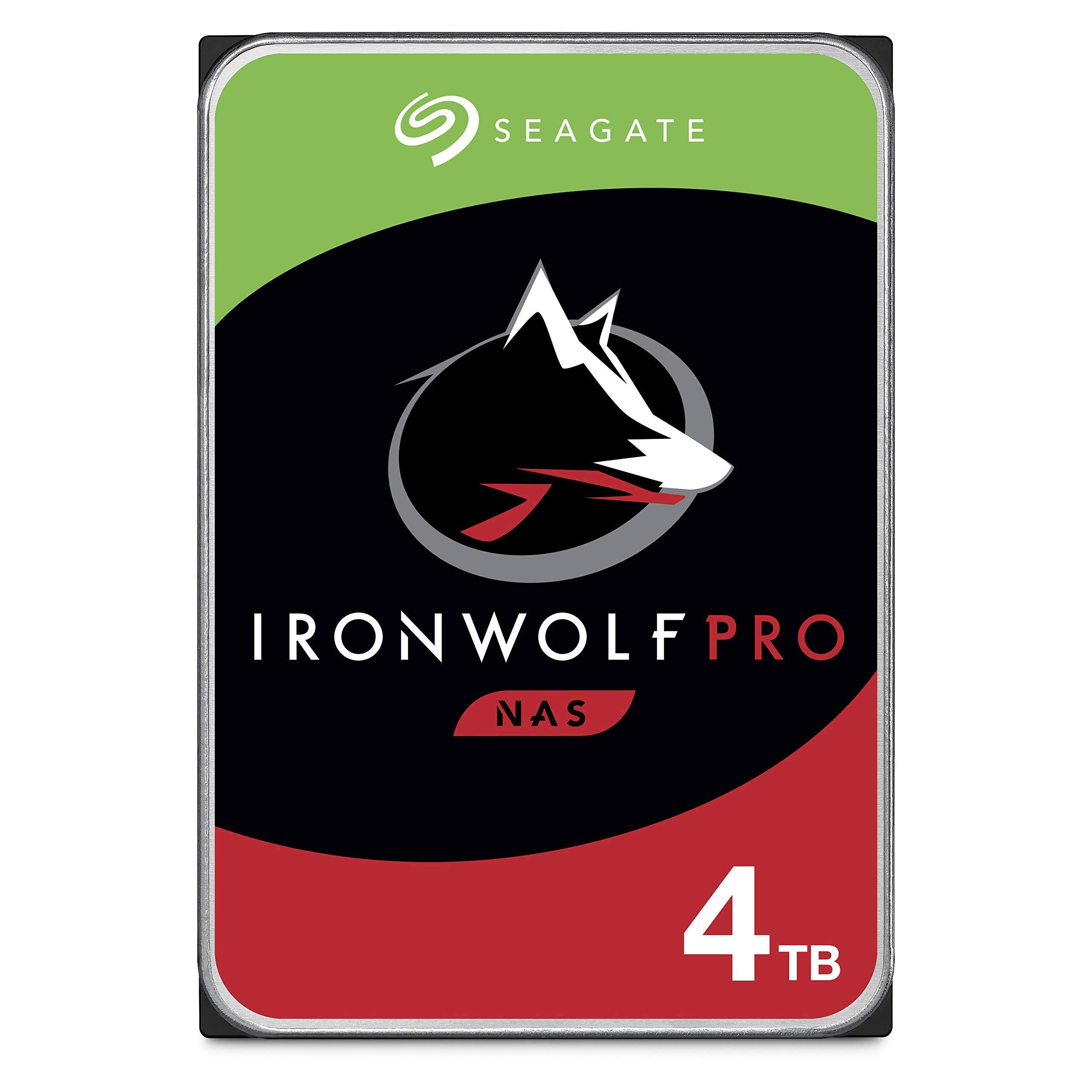 Seagate IronWolf Pro 4tb NAS Internal Hard Drive HDD - 3.5 inch SATA 6Gb/s 7200 RPM 128MB Cache for Raid Network Attached Storag