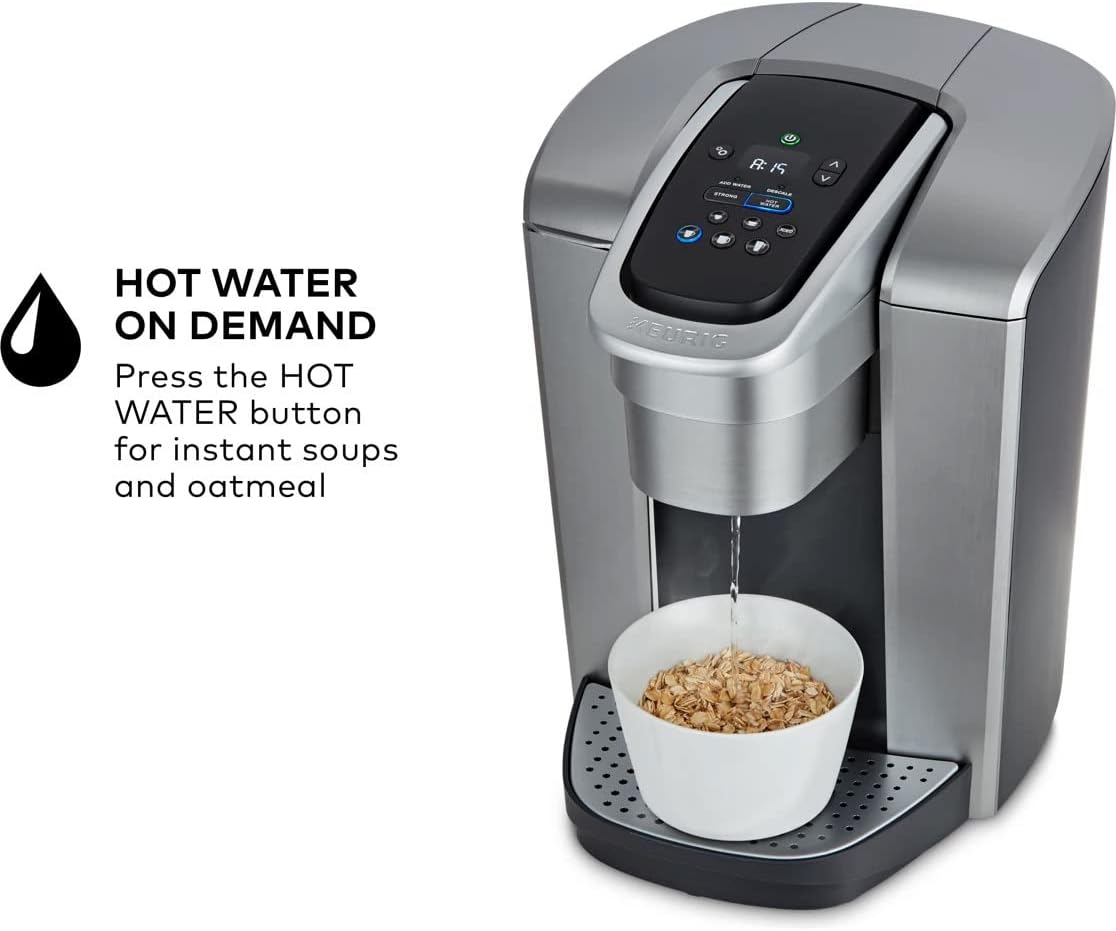 Keurig K-Elite Single Serve K-Cup Pod Programmable Coffeemaker (Brushed Silver)
