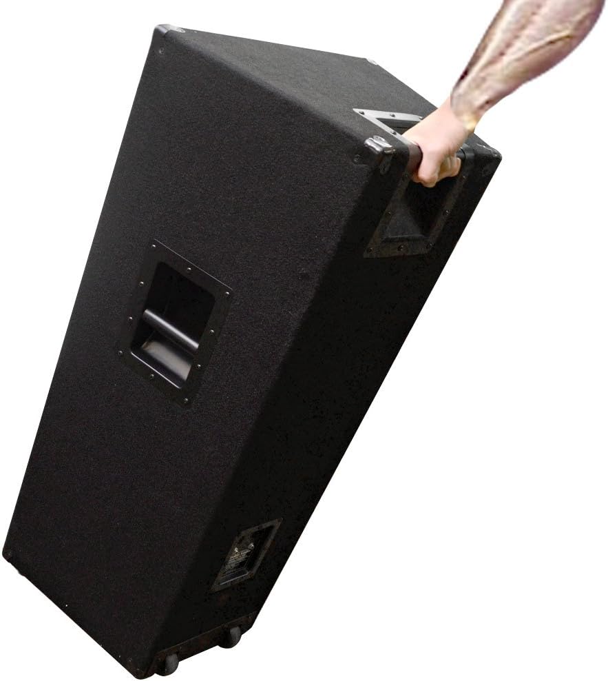 Seismic Audio - FL-155PC - Pair of Dual Premium 15 PA/DJ Speaker Cabinets with Titanium Horns - Wheel Kits and Rear Handles - 800 Watts RMS per Cabinet