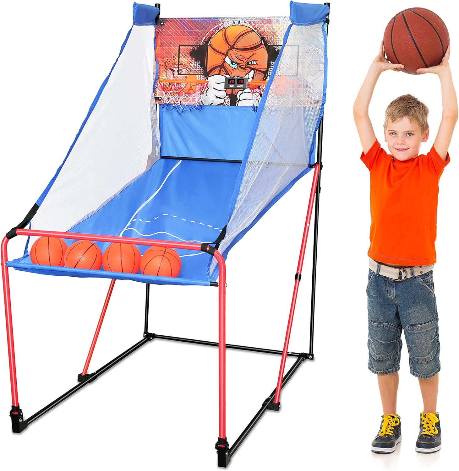 Basketball Arcade Game, Indoor Play Equipment - Sports Activities & Birthday Party Games for Kids