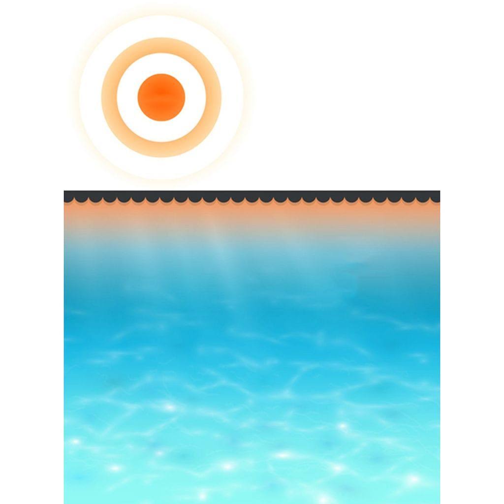Floating Rectangular PE Solar Pool Film 33 x 16.5 ft Black