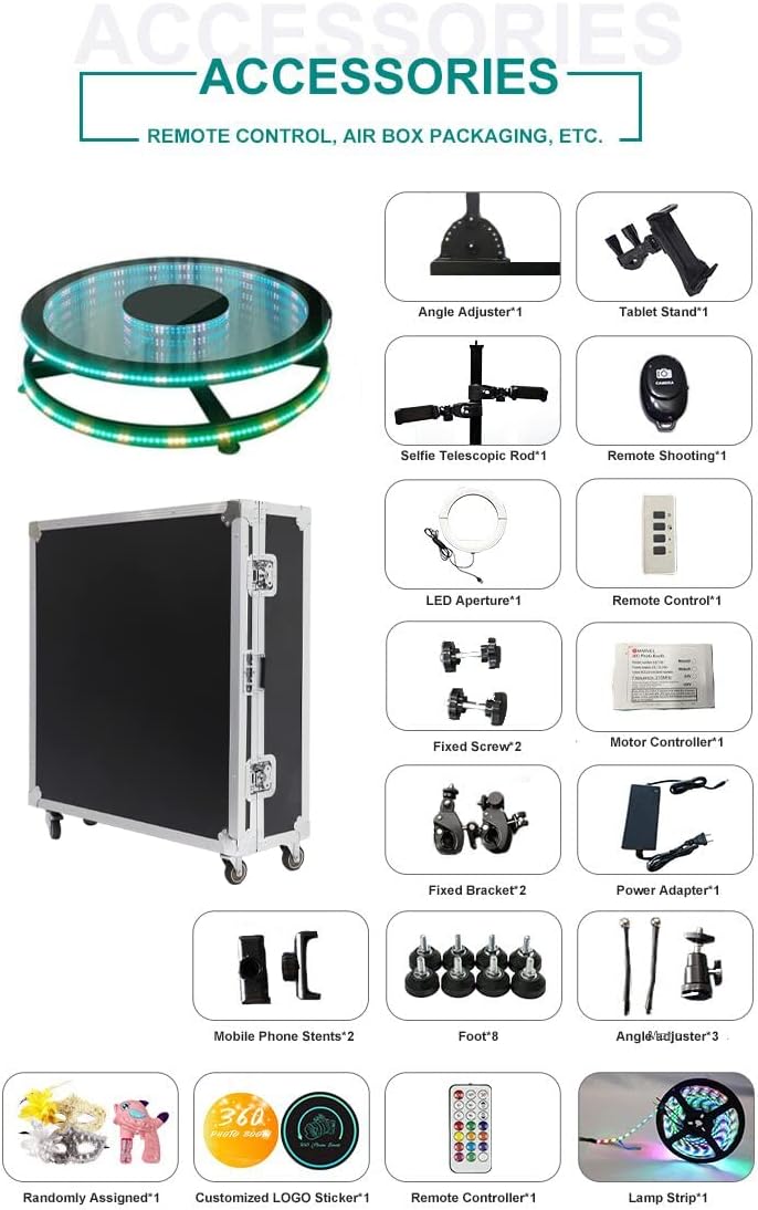 Upgrade 360 Photo Booth Machine for Parties, 360 Photo Booth for Parties,360 Camera Booth Automatic Slow Motion 360 Spin Photo Booth for Cheristmas Wedding (26.8”)