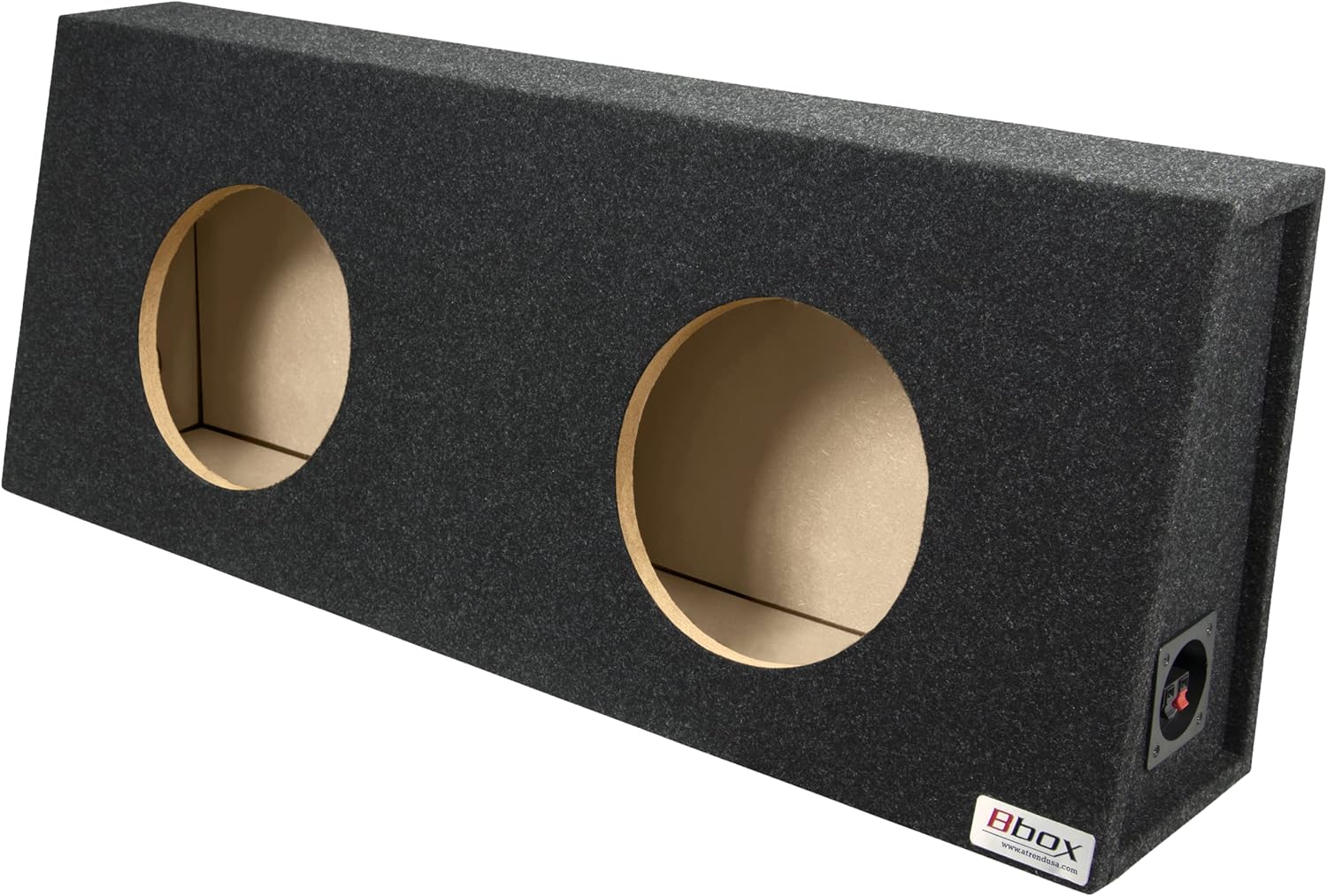 Atrend Dual 10 Subwoofer Regular Standard Cab Truck Sub Box Enclosure 3/4 MDF Speaker Box, Charcoal (E10DT)
