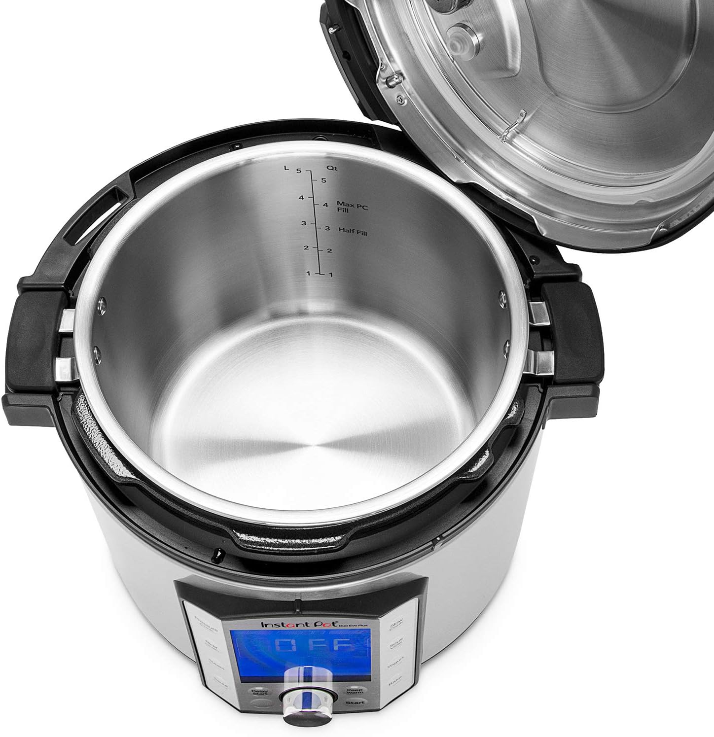 Instant Pot Pro 10-in-1 Pressure Cooker (8QT, 0) + Stainless Steel Inner Pot with Handles