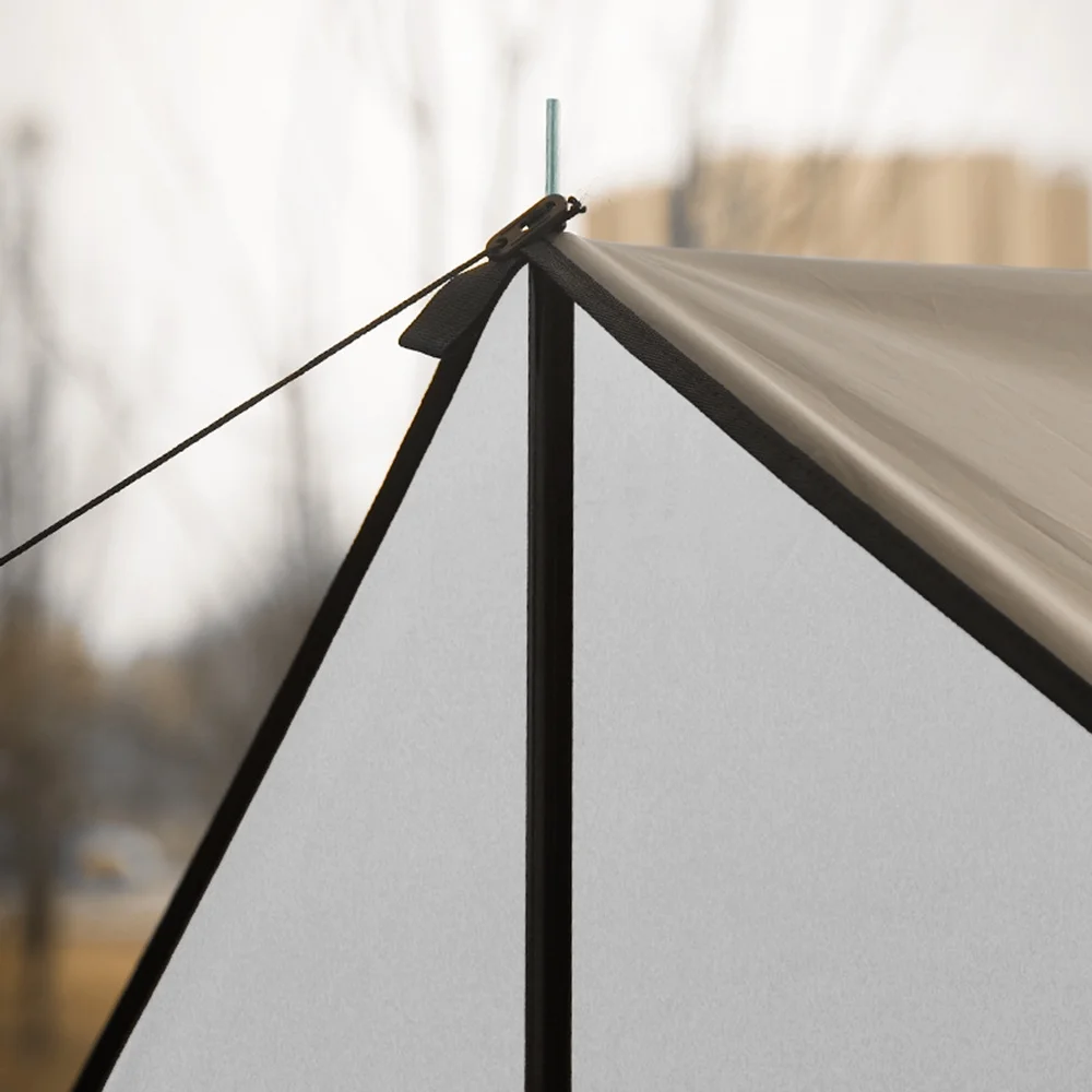 Carevas Camping Awning with Poles Waterproof Protection Sun Shade Outdoor Camping Hiking Backpacking Tarp Rain Fly