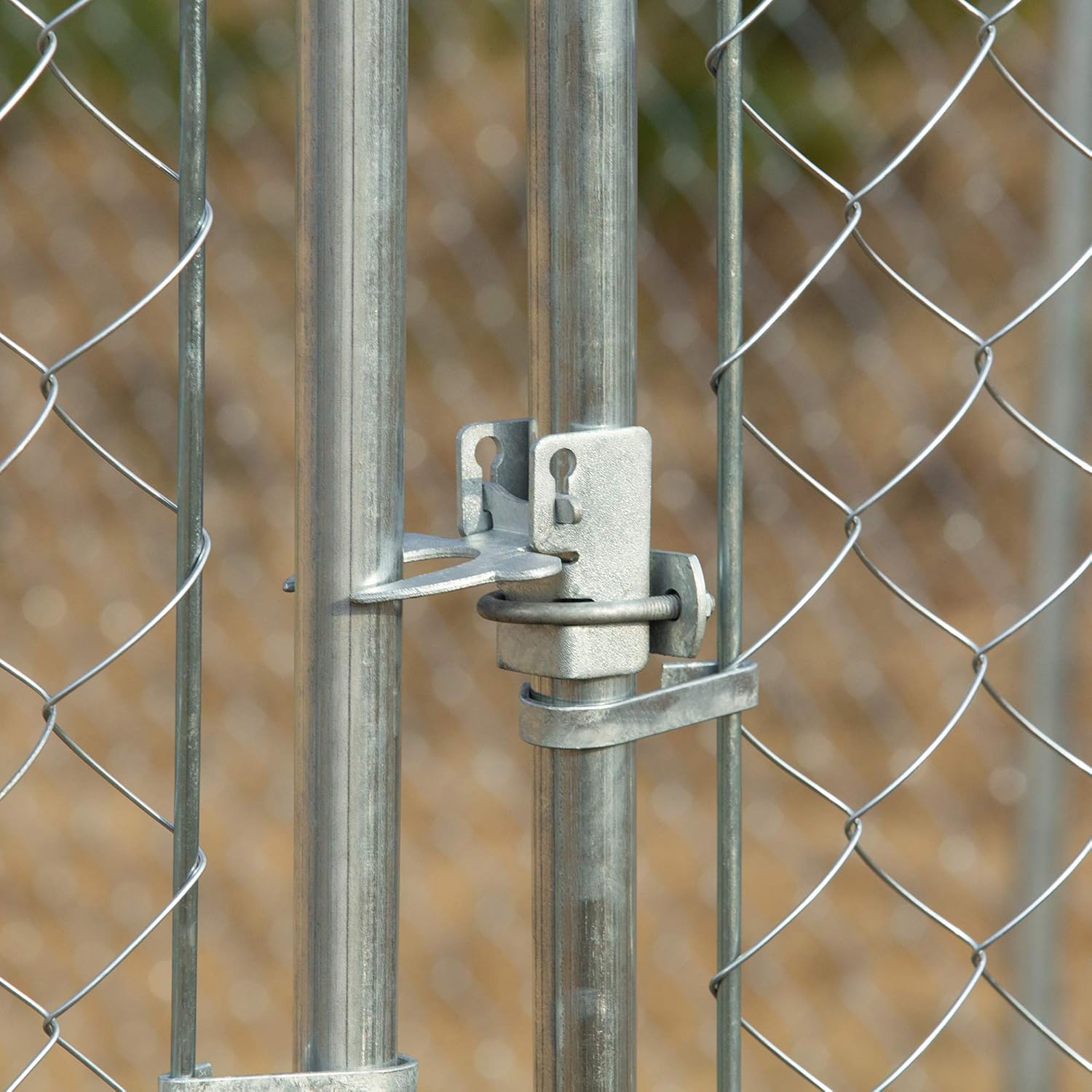 PawHut Large Dog Kennel Outside, Heavy Duty Dog Cage, Outdoor Fence Dog Run with Galvanized Chain Link, Secure Lock, 13.1' x 7.5' x 6'