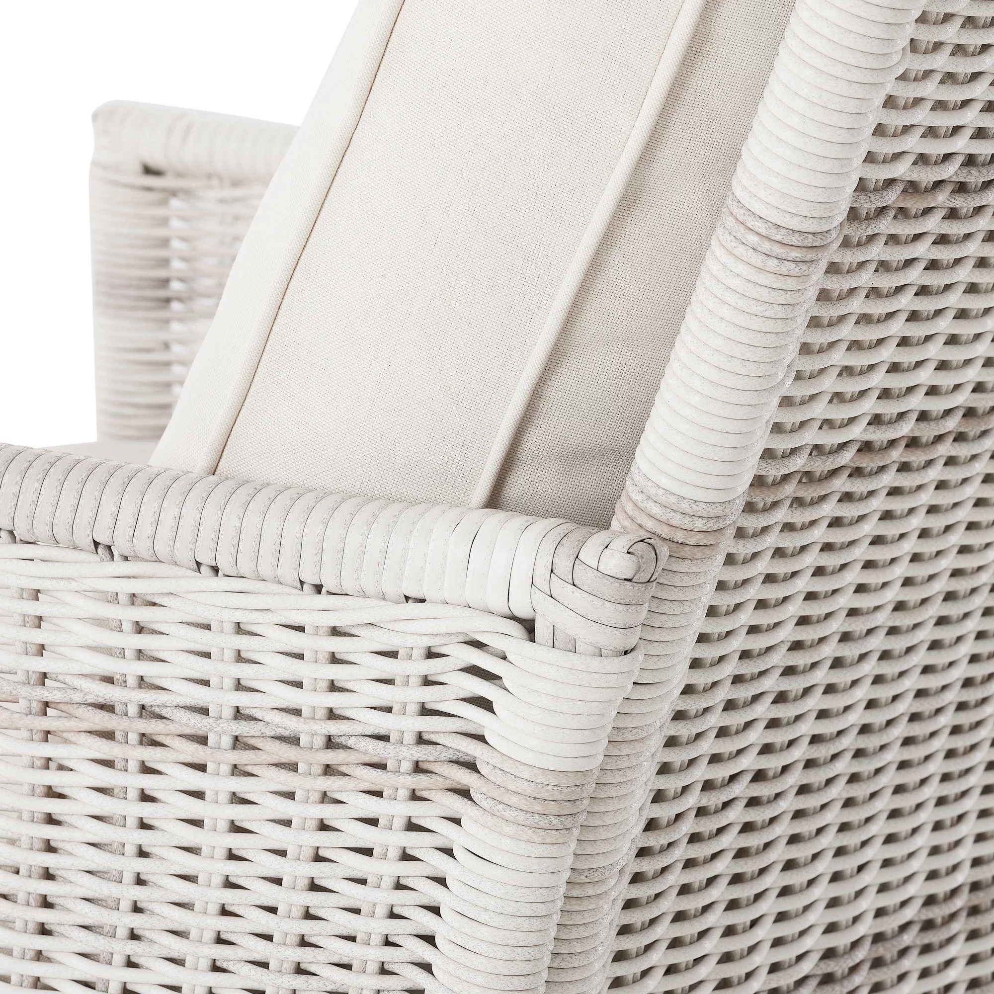 Better Homes & Gardens Paige 1 Piece Wicker Outdoor Loveseat with Cushions, White