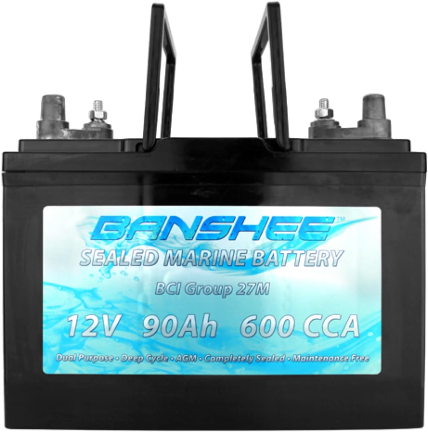 Banshee Sealed AGM Deep Cycle Marine Trolling Motor Battery Group 27 D27M 8027-127