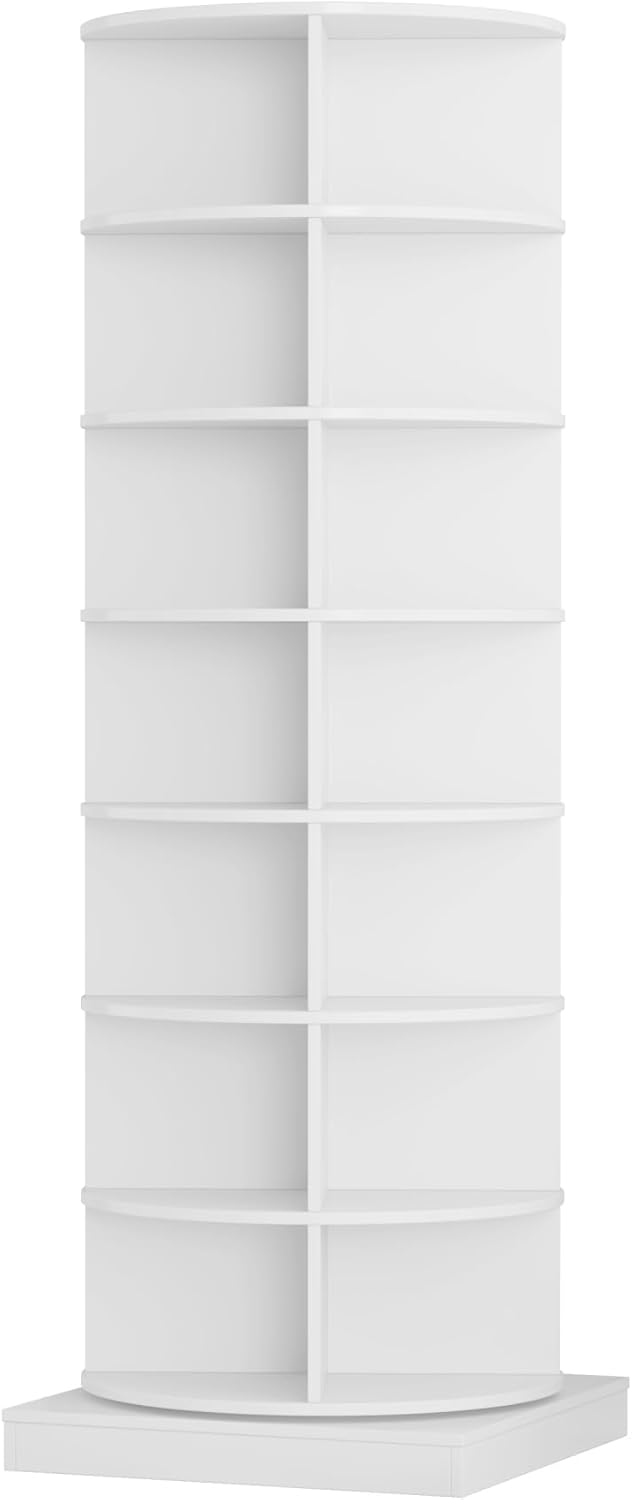 Vibe & Dine Rotating Shoe Rack, 7-Tier Tall Spinning Shoe Rack, Free Standing Rotating Shoe Rack Tower 360°, Revolving Shoe Shelf Organizer for Entryway, Small Space