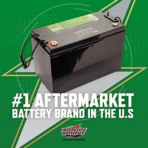 Interstate Batteries 12V 110 Ah SLA/AGM Deep Cycle Battery for Solar, Wind, and RV Applications - Insert Terminals (DCM0100)