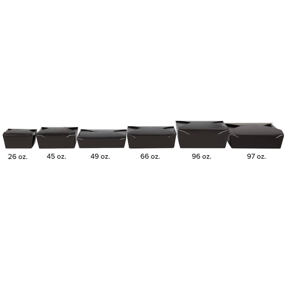 Fold-Pak Bio Pak Paper #3 Food Container Black, 66 oz. | 200/Case