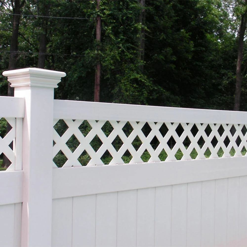 Weatherables Vinyl Privacy Fence Panel Kit 6ft. H x 8ft. W Water Resistant White