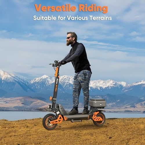 Ruitoo® Electric Scooter, 1000W/1600W/5600W Motor, Off Road Electric Scrooter Adults, 27/32/34/47Mph Top Speed, 28/35/44/50/53 Miles Max Range, Foldable E-Scooter Support Return