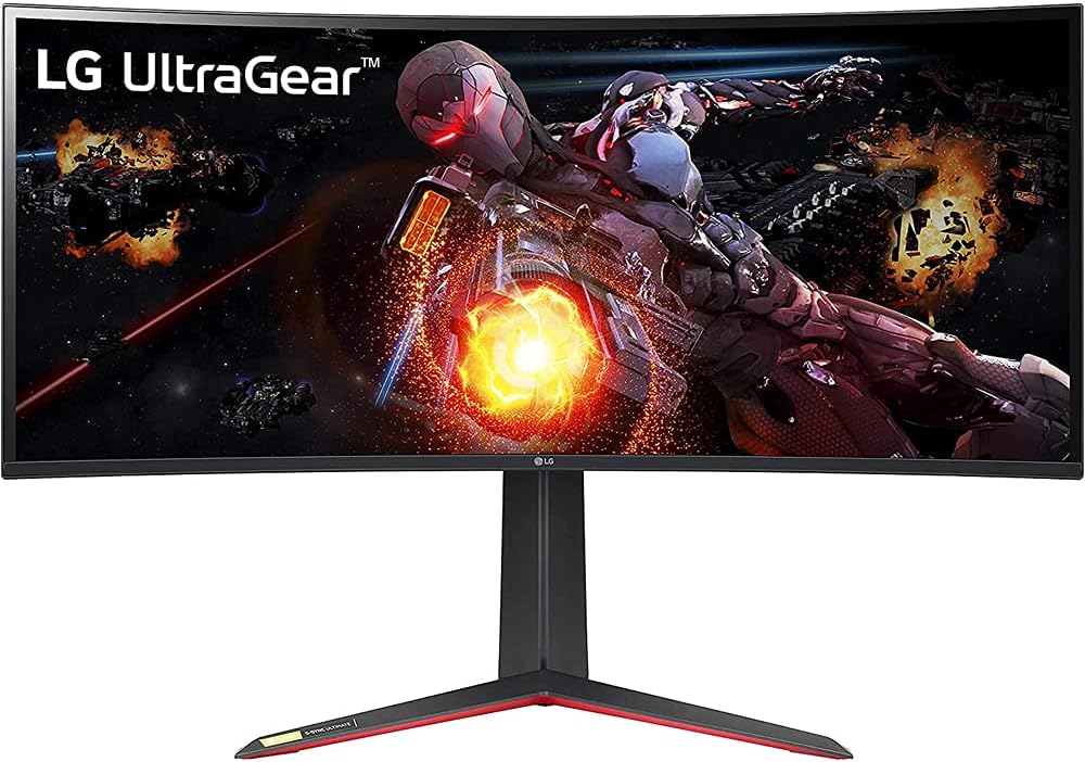 LG 34GP950G-B 34 inch Ultragear QHD 3440 x 1440 Nano IPS Curved Gaming Monitor (Renewed) Bundle with 1 YR CPS Enhanced Protection Pack