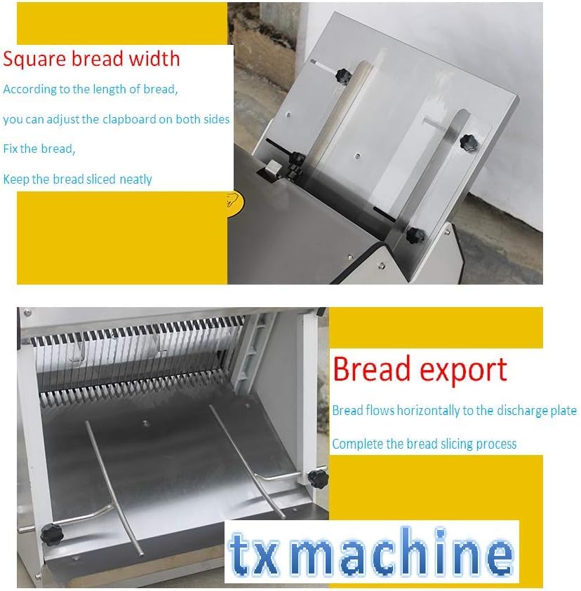 Electric Slicers bread slicer machine toast slicing machine stainless steel square bread cutting machine(37pcs blade,220V/50HZ)