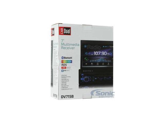 Dual Dv715b 7x22 Single-DIN In-Dash DVD Receiver with Motorized Touchscreen u0026 Bluetooth