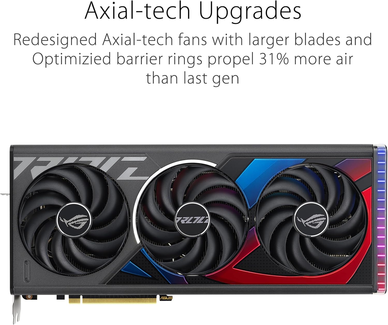 ASUS ROG Strix GeForce RTX™ 4070 Ti SUPER Gaming Graphics Card (PCIe 4.0, 16GB GDDR6X, DLSS 3, HDMI 2.1a, DisplayPort 1.4a, Massive vented backplate, Power sensing, Aura Sync)