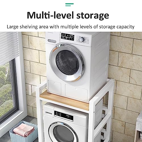 Yesbon Stacking Kit for Washing Machines/Washer Tumble Dryer Shelf Stacker, Washer Dryer Intermediate Frame Stacking Bracket Kit Over Washer Storage Unit, Bearing Capacity 300kg