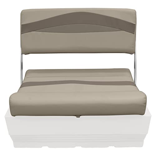 Wise BM1152-1066 Premier Series Pontoon Flip-Flop Seat Cushion Set, Stone/Mocha Java/Khaki