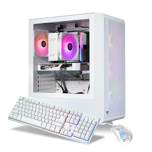 Thermaltake LCGS Quartz R66 Gaming Desktop (AMD Ryzen™ 5 5600, ToughRam DDR4 3600Mhz 16GB RGB Memory, AMD Radeon™ RX 6600, 1TB NVMe M.2, WiFi, Windows 11) S2QT-B550-R66-LCS