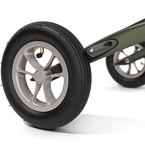 byACRE Carbon Overland/All Terrain Carbon rollator/Big Pneumatic Wheels/Lightweight at only 14.8 lbs/Foldable with seat/Defender Green