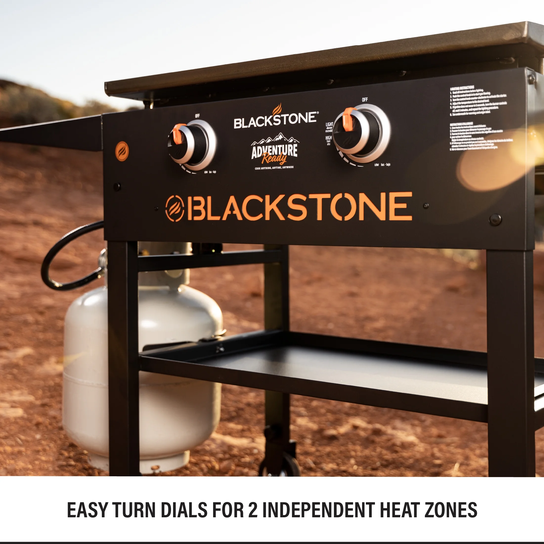 Blackstone Adventure Ready 2-Burner 28" Propane Griddle with Foldable Locking Legs