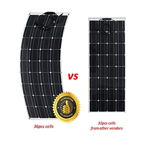 Solar Panel 300w Bendable Flexible Solar Charger SunPower Solar Module with 30A solar controller for RV, Boat, Cabin, Tent, Car, Trailer, 12v /24v Battery or Any Other Irregular Surface