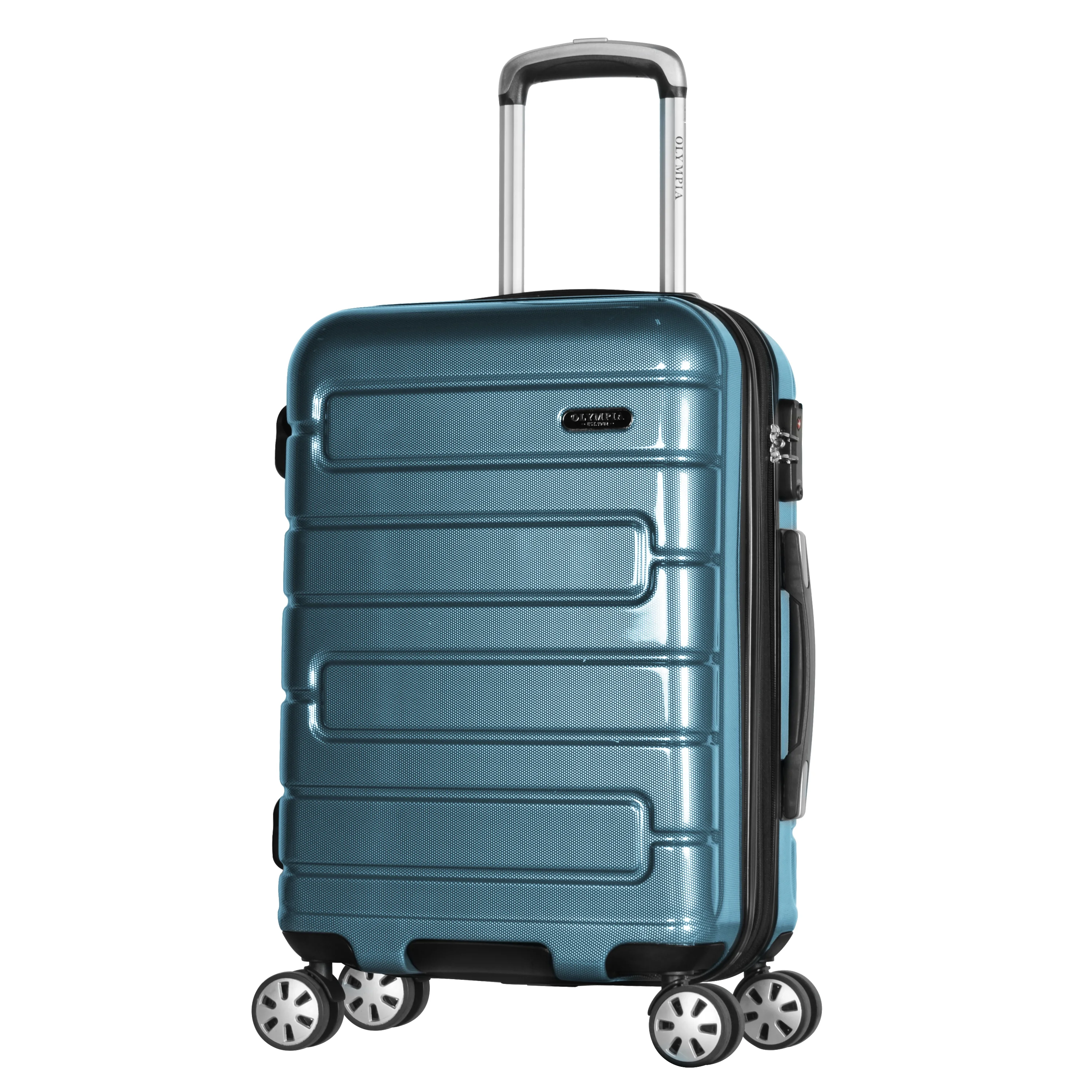 Olympia U.S.A. Nema Expandable Hardside Spinner Luggage Set w/TSA Lock, Teal