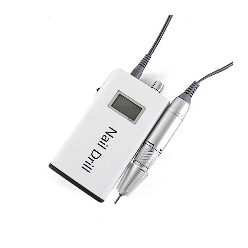 Nail Drill, Nail Art Salon Equipment, 30000RPM Portable Electric Cordless Nail Drill Manicure Machine for Acrylic Gel Polish Professional Nail Tools (Bianco A)