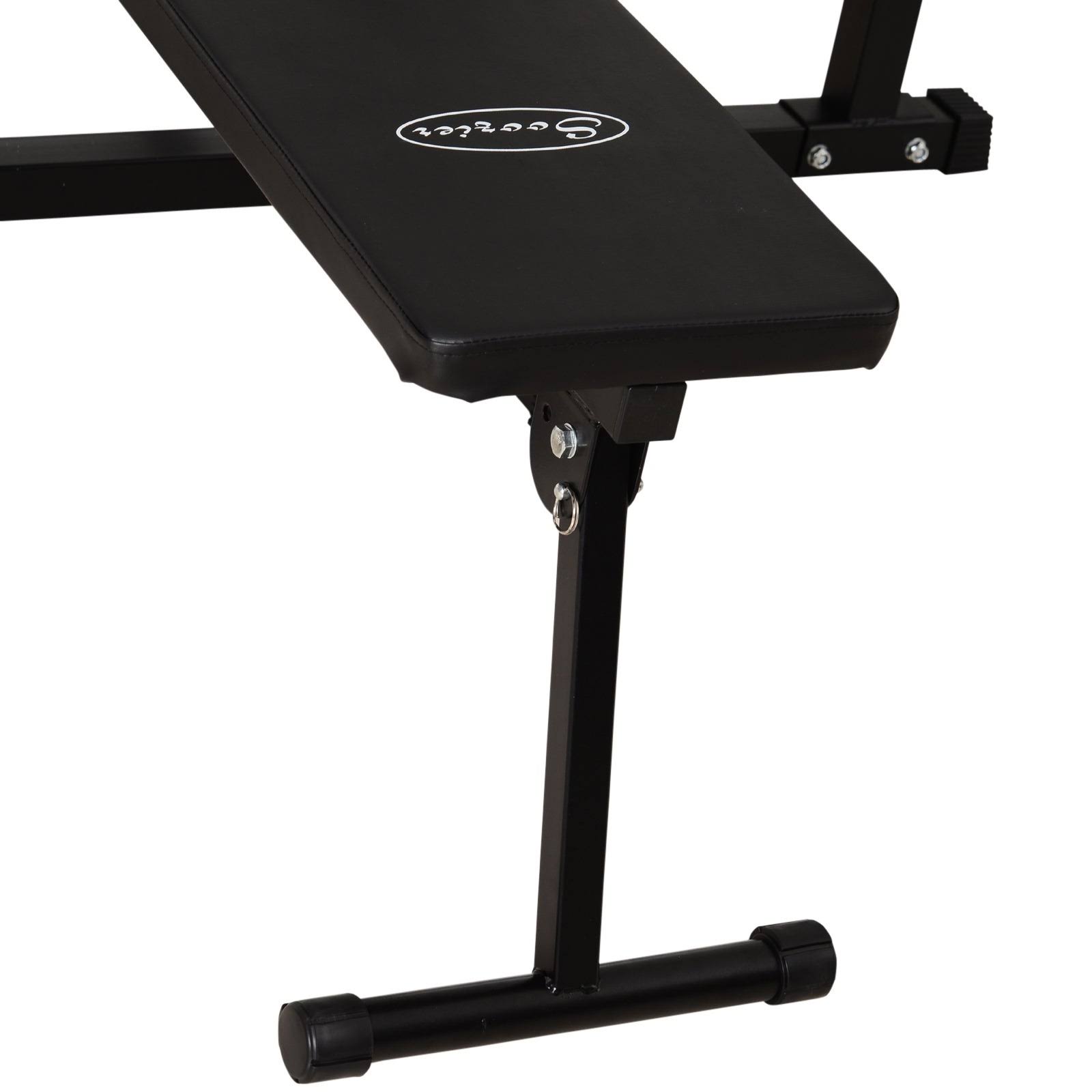 Soozier Home Gym Power Tower with Bench and Punching Bag, Multi-Function Adjustable Dip Sit Up Workout Station Equipment Heavy D
