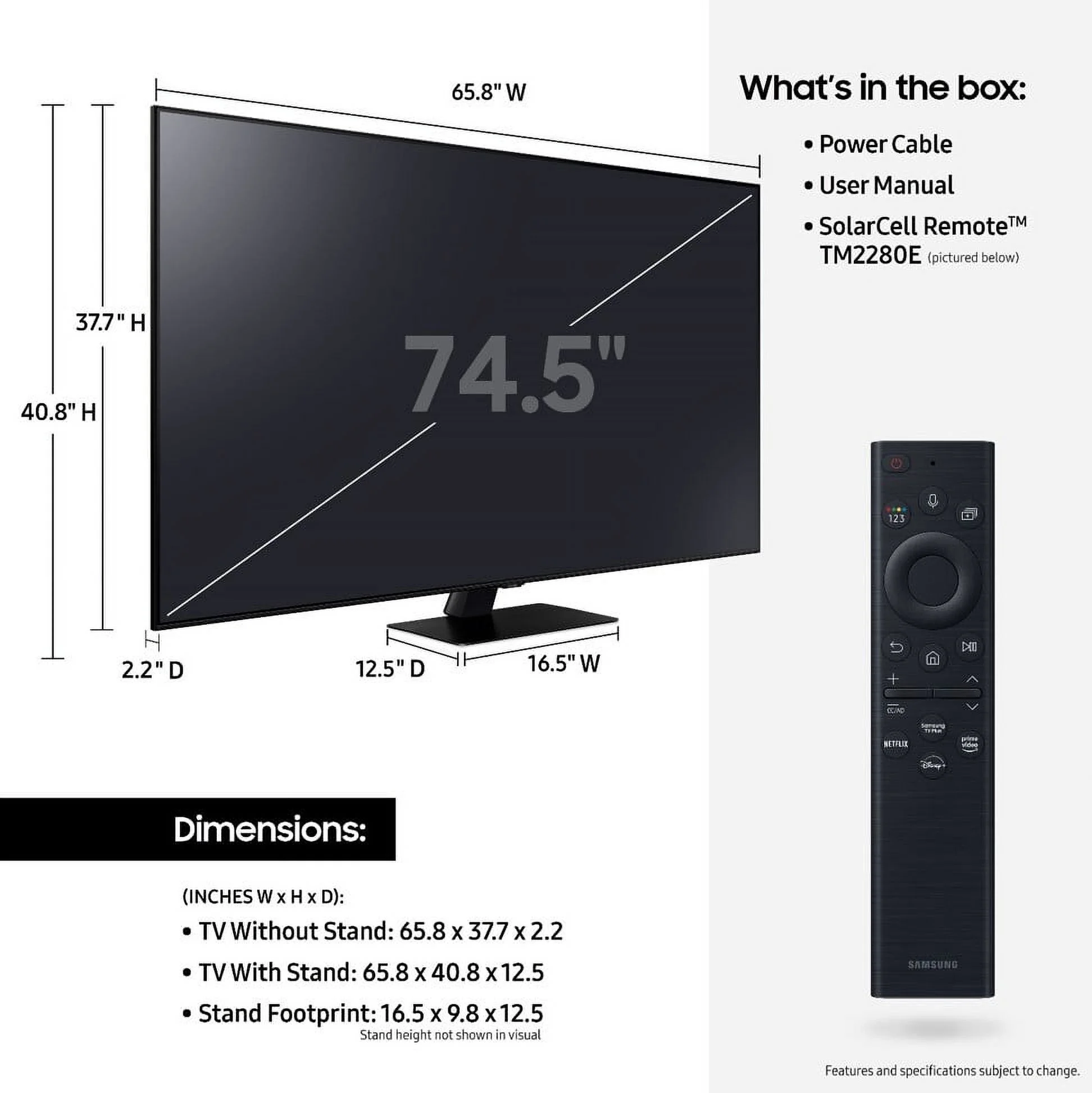SAMSUNG 75" Class Q80B QLED 4K Smart TV QN75Q80BAFXZA 2022