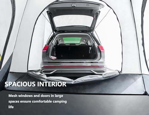 6 Person SUV Tent for Camping, Double Layer PU3000mm and UPF 50+ UV Waterproof Car Tents, includes Rainfly and Storage Bag, 10FT L x 10FT W