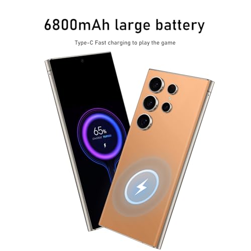 C24 Ultra 5G Smartphone 6+256GB Unlocked Phone,48+108MP Zoom Camera，6800mAh 6.8" HD Screen Unlocked Cell PhoneAndroid 13.0,Face ID/Fingerprint Lock/GPS Phone,Built-in Pen(Cyan)
