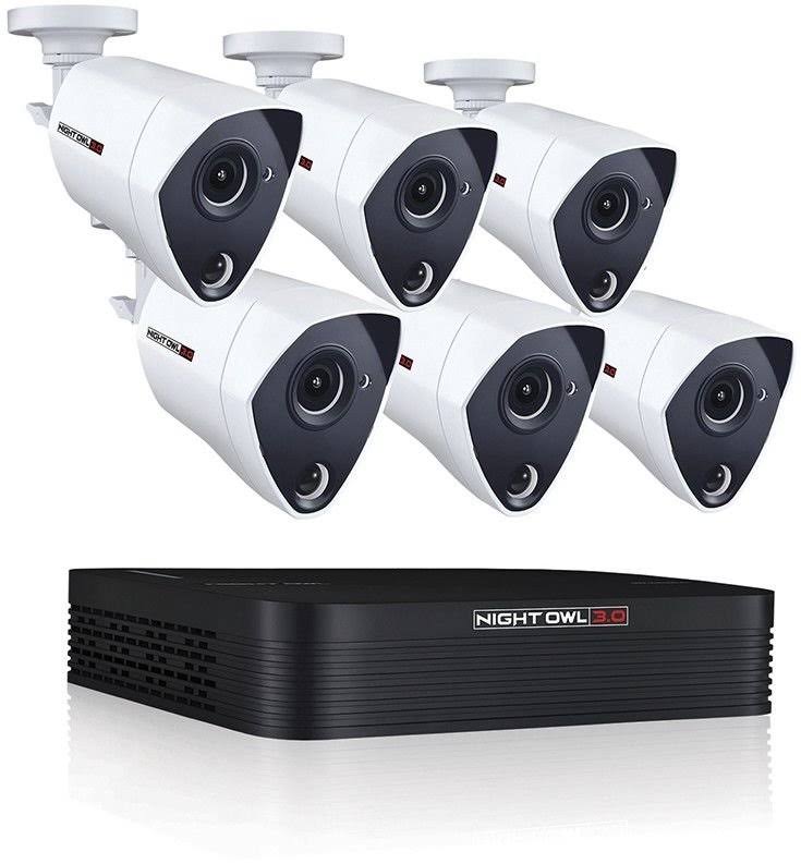 Night Owl 8 Channel 3MP Extreme HD Video Security DVR with 1 TB HDD and 6 x 3MP Wired Infrared Cameras
