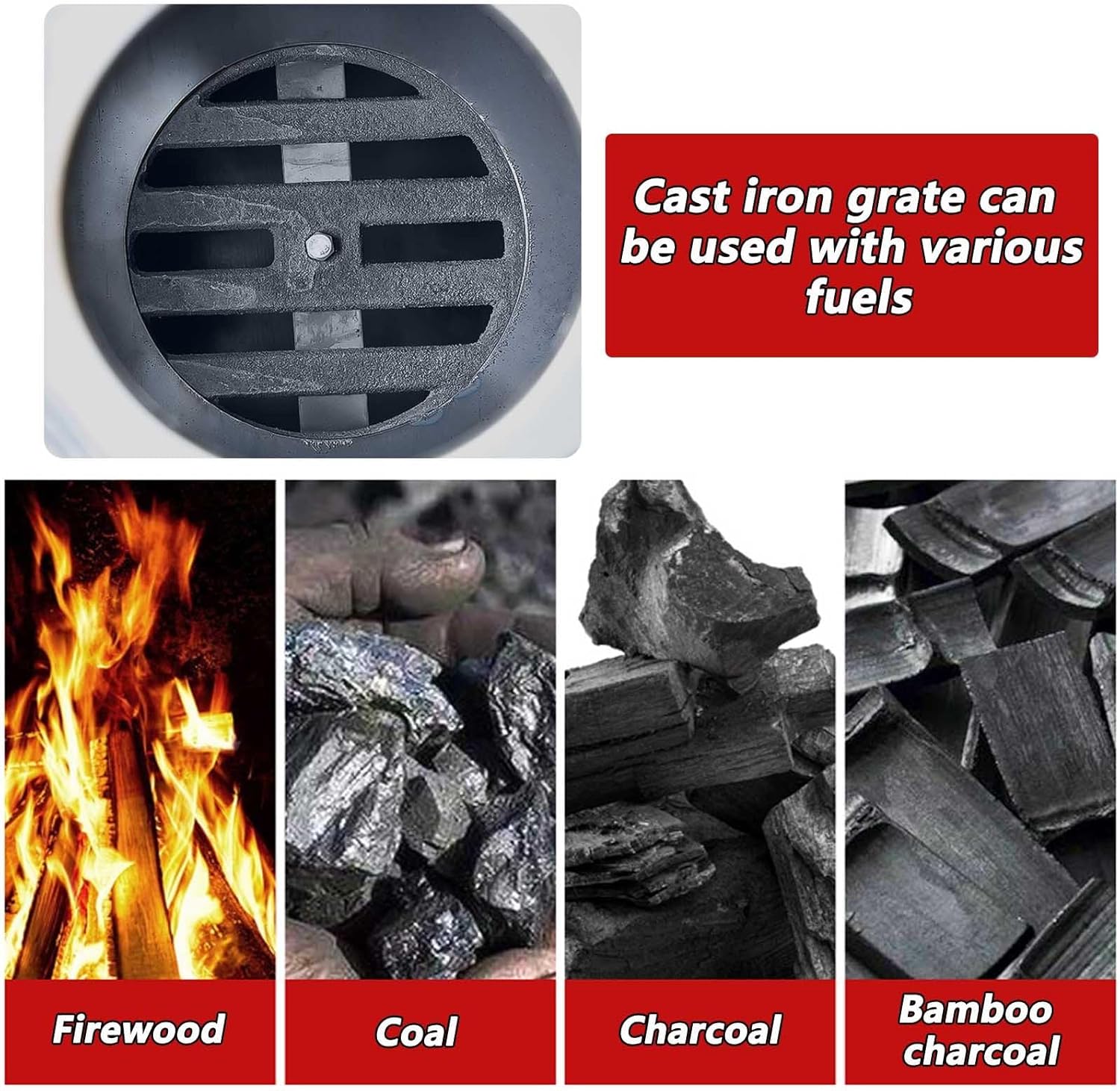 Outdoor Wood Burning Stove, Camping Wood Stove, Hot Tent Stove with Sectional Chimney Pipes, for Tent, Shelter, Hiking, Fishing, Heating and Cooking