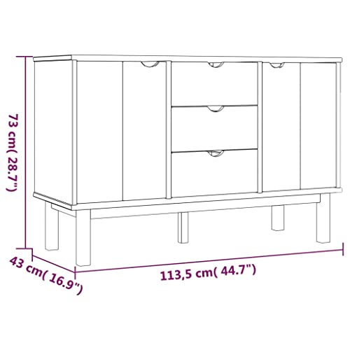 Sideboard, Buffets & Sideboards Coffee Bar Cabinet Liquor Cabinet Night Stand Suitable for Small Spaces Bedroom Bathroom Kitchens, OTTA 44.7"x16.9"x28.7" Solid Wood Pine