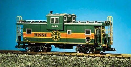 USA Trains R12111 BNSF Caboose, Green/Orange