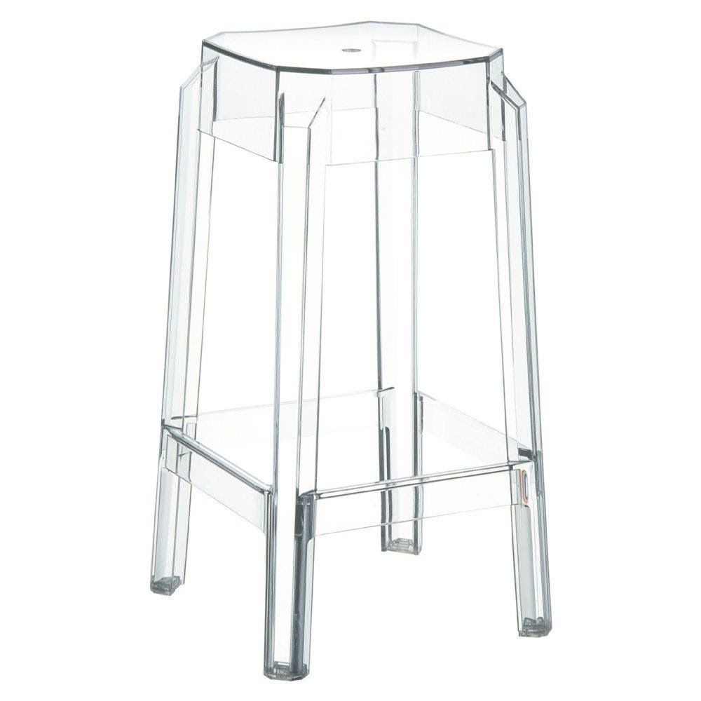 Compamia Fox Polycarbonate Counter Stool Clear Transparent