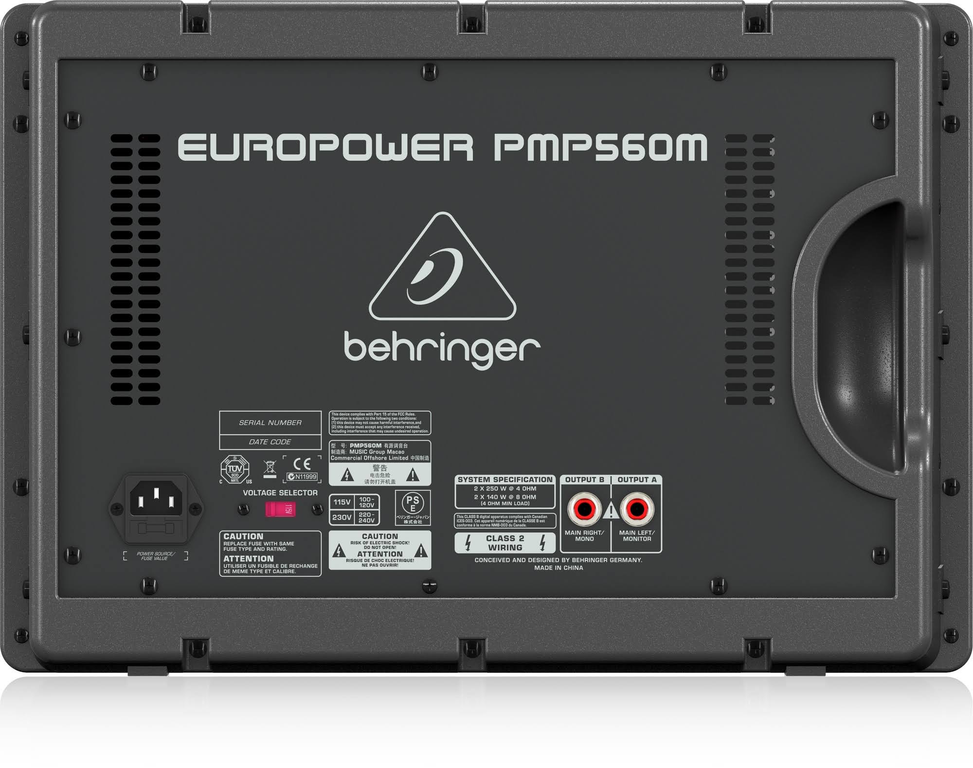 Behringer Europower PMP560M 500W 6 Channel Powered Mixer